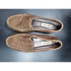 Cherokee Women Loafer 8 Brown Leather Slip On Comfort Casual Flat Shoes